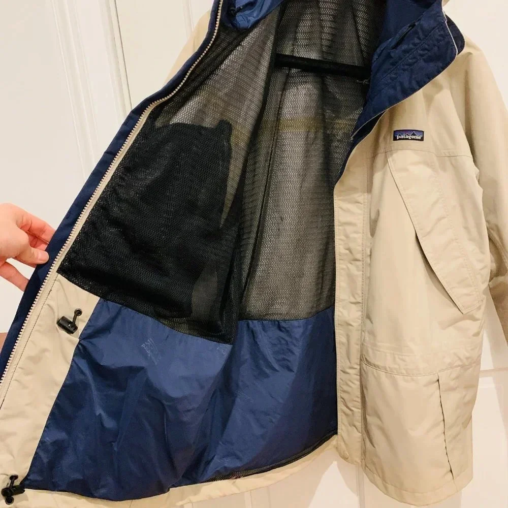 Patagonia Storm Jacket Nylon Hooded Parka Size Medium